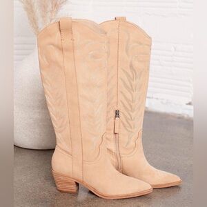 Dolce Vita Solei Nubuck Tall Western Boot